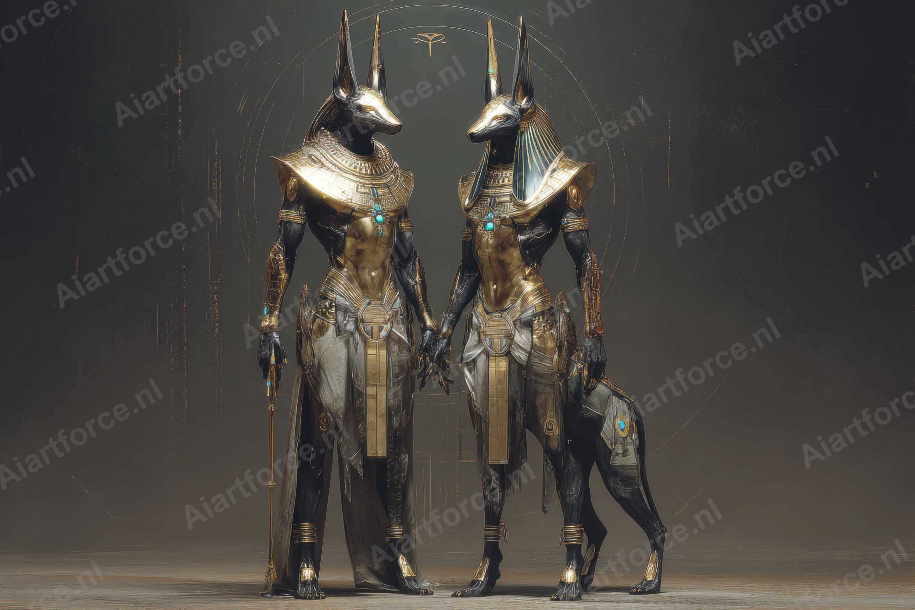 Anubis en Horus