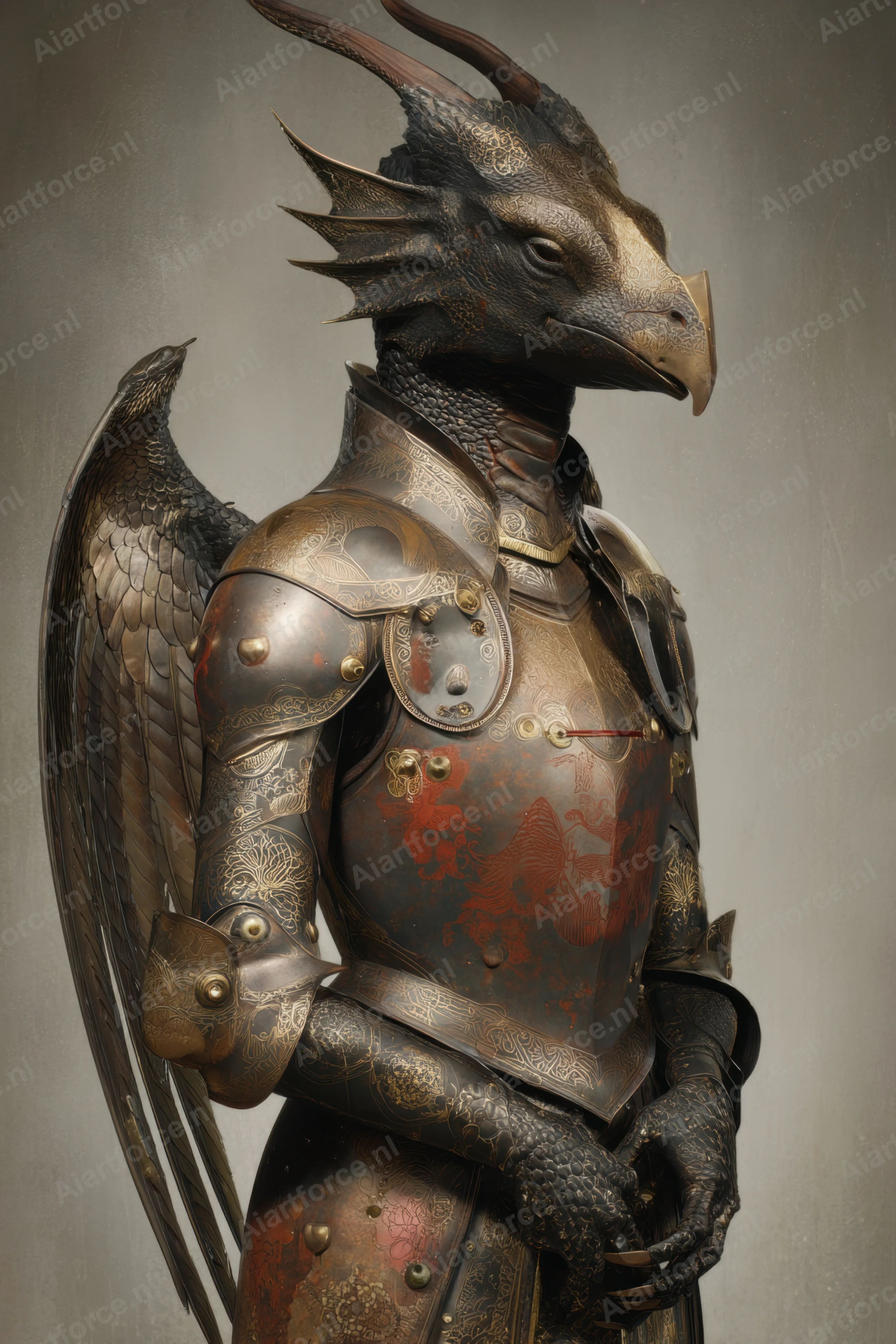 Draak in harnas