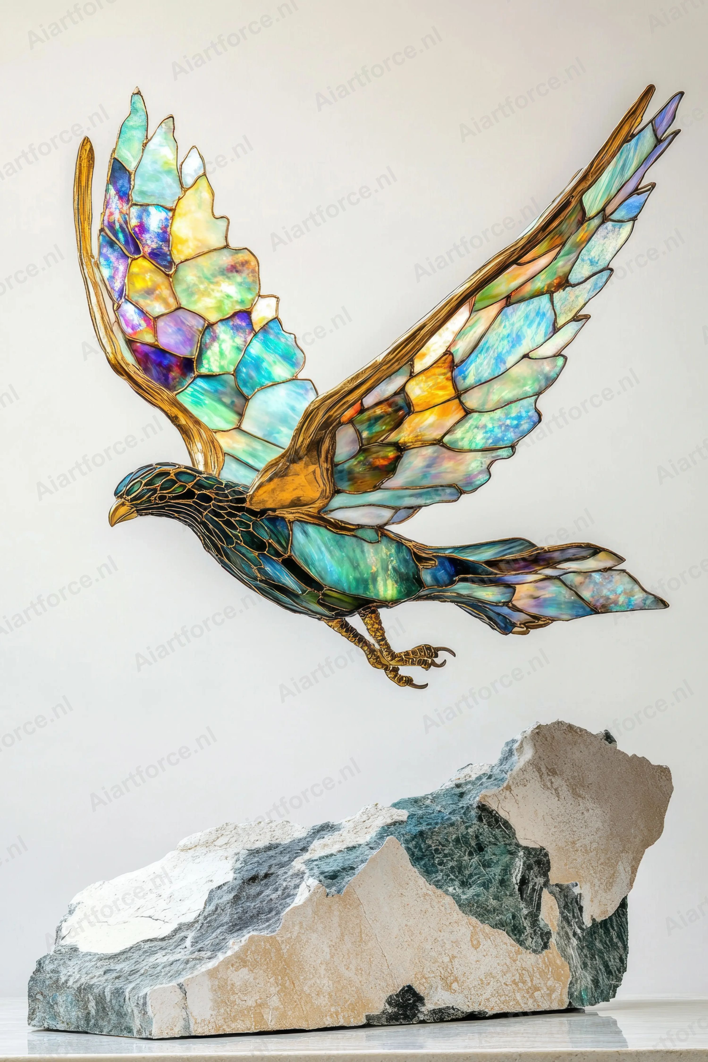Vogel van glas-in-lood
